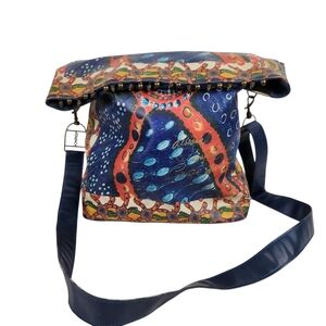 Desigual Cirque Du Soleil Printed Messenger Bag Tote Purse Crossbody Vibrant